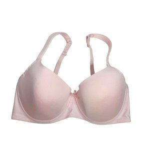 Laura Ashley Full Figure Bra Sz 40D Pink Comfort Strap Extra Cushion Intimates